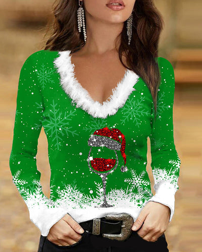 Noelle™ | Elegant Festbluse med V-udskæring