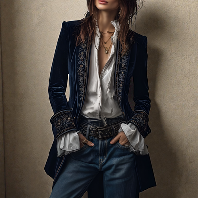 Nuria™ | Elegant Velourjakke