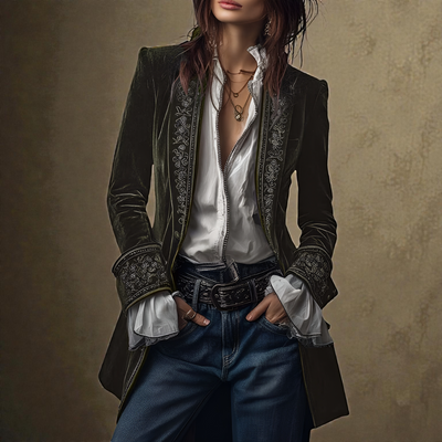 Nuria™ | Elegant Velourjakke