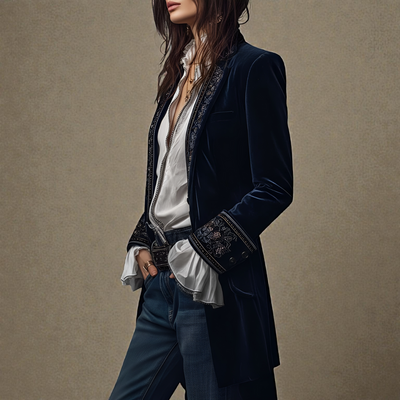 Nuria™ | Elegant Velourjakke