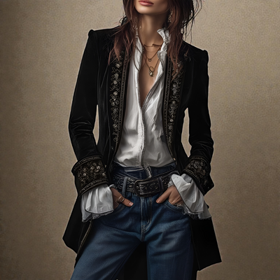 Nuria™ | Elegant Velourjakke